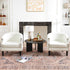 Louis Faux Leather Tufted Club Chair - White Accent Chair | Decorative Accent Chairs | Kinwell Furniture | Modern Club Chairs | Barrel Club Chair | Nailhead Trim Chair | Contemporary Faux Leather Chair | Elegant White Chair